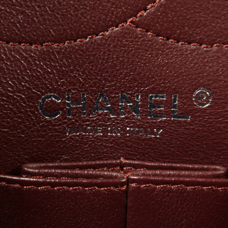 CHANEL 牛皮皮革2.55銀扣鏈帶肩背袋-5