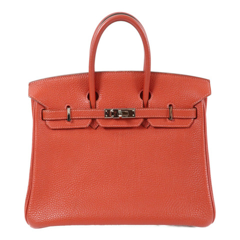 HERMES 【Hermes Fair】Togo皮革Birkin 25銀扣手挽袋