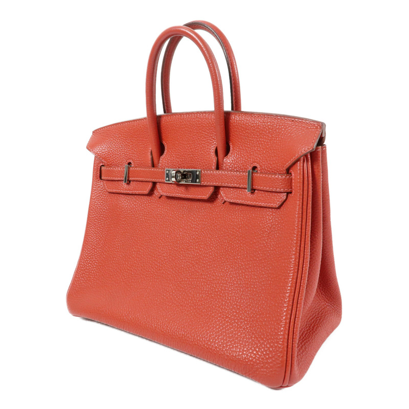 HERMES 【Hermes Fair】Togo皮革Birkin 25銀扣手挽袋-2