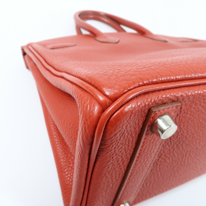 HERMES 【Hermes Fair】Togo皮革Birkin 25銀扣手挽袋-6