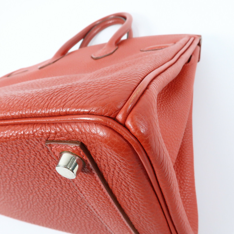 HERMES 【Hermes Fair】Togo皮革Birkin 25銀扣手挽袋-7