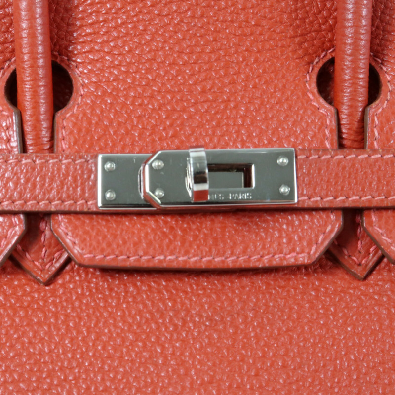 HERMES 【Hermes Fair】Togo皮革Birkin 25銀扣手挽袋-9
