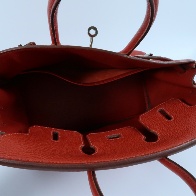 HERMES 【Hermes Fair】Togo皮革Birkin 25銀扣手挽袋-10