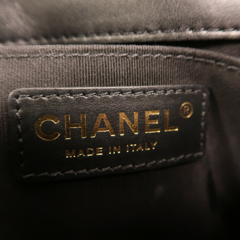 CHANEL 羊皮皮革Chain Shoulder金扣鏈帶肩背袋-5