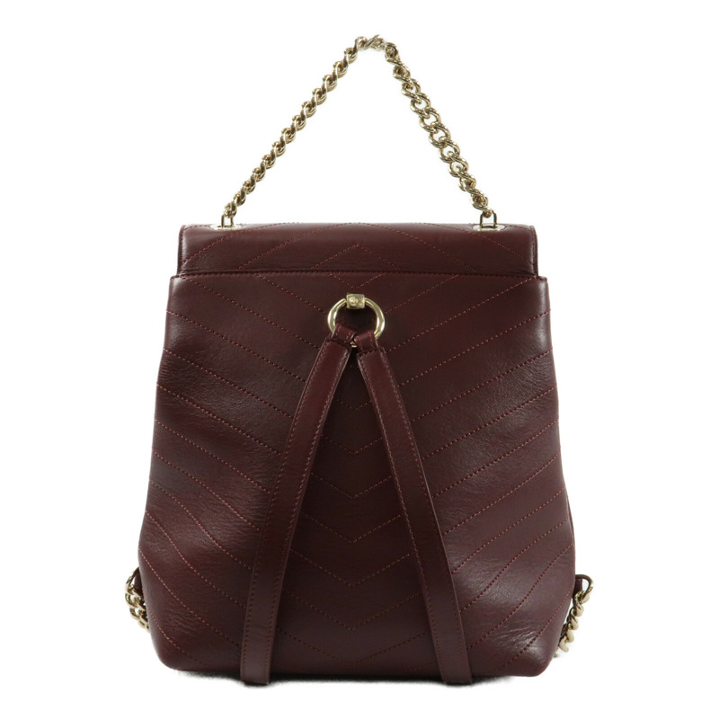 CHANEL 牛皮皮革BackPac金扣鏈帶背包-2