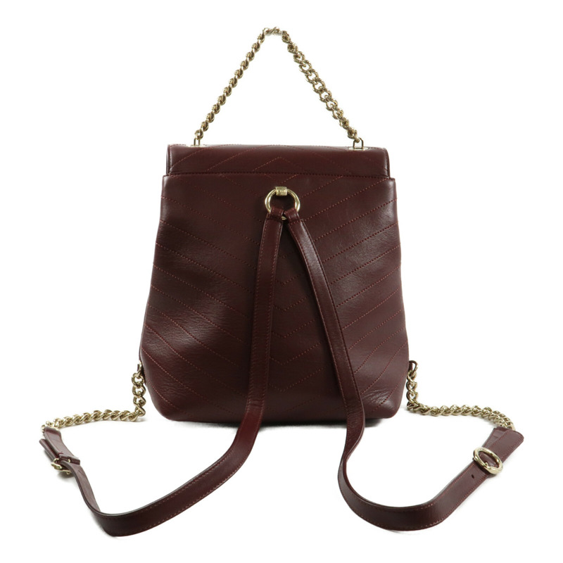 CHANEL 牛皮皮革BackPac金扣鏈帶背包-3