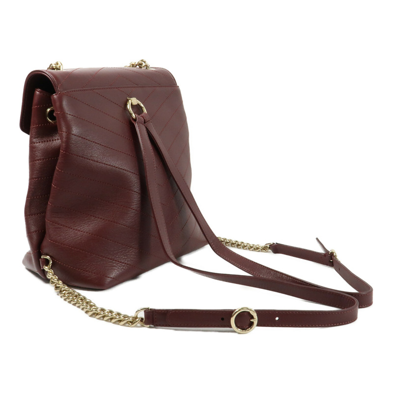 CHANEL 牛皮皮革BackPac金扣鏈帶背包-4