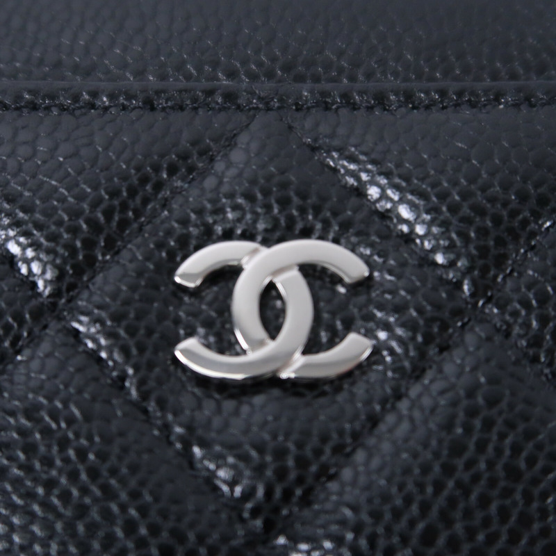 CHANEL 牛皮皮革Phone Bag銀扣鏈帶肩背袋-4