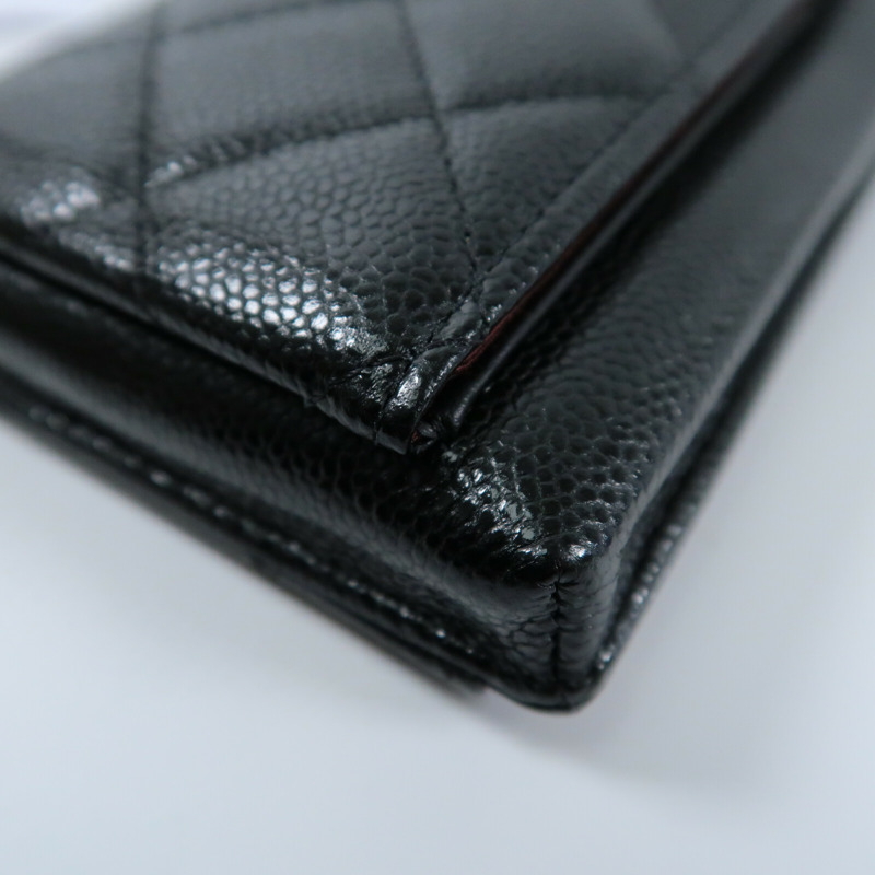 CHANEL 牛皮皮革Phone Bag銀扣鏈帶肩背袋-11