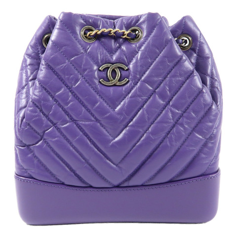 CHANEL 牛皮皮革Gabrielle Backpack鏈帶背包