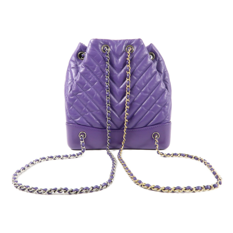 CHANEL 牛皮皮革Gabrielle Backpack鏈帶背包-1