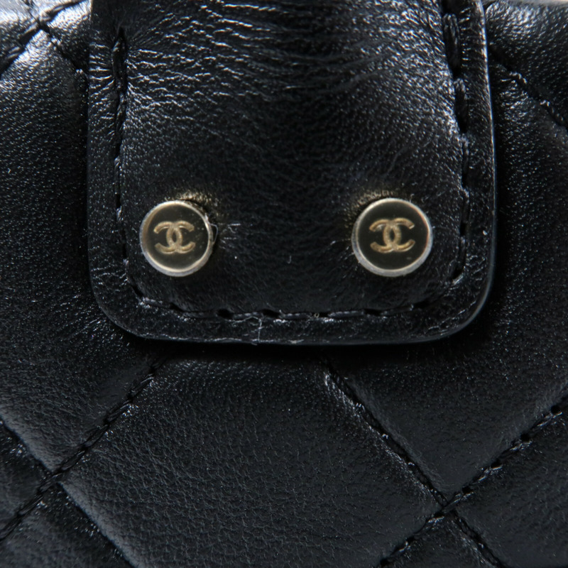 CHANEL 牛皮皮革Vanity Case金扣手挽肩背兩用袋-10