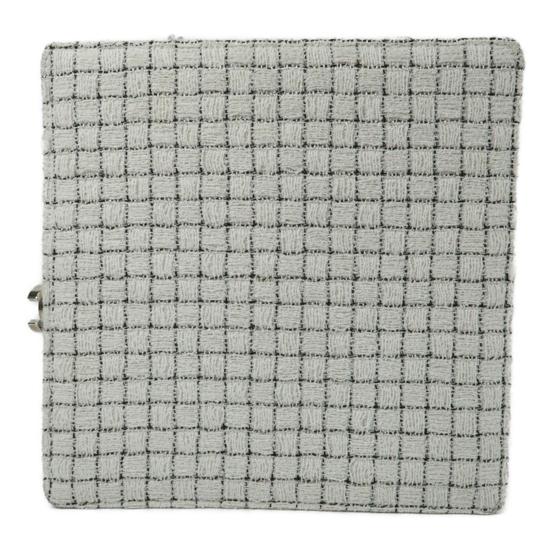 CHANEL Tweed Shoulder Bag銀扣肩背袋-1