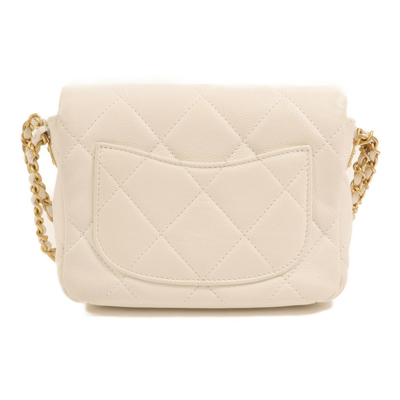 CHANEL 牛皮皮革Mini Twist Your Buttons Flap金扣鏈帶肩背袋-1