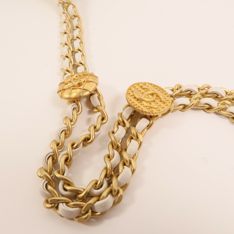 CHANEL 牛皮皮革Mini Twist Your Buttons Flap金扣鏈帶肩背袋-10