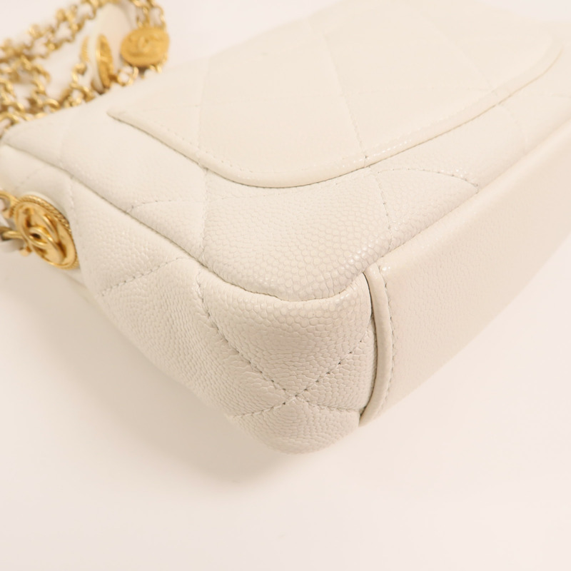 CHANEL 牛皮皮革Mini Twist Your Buttons Flap金扣鏈帶肩背袋-14