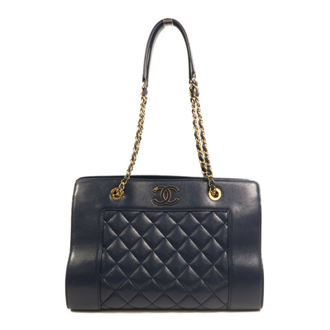 CHANEL 牛皮皮革Mademoiselle Vintage Tote金扣鏈帶肩背袋