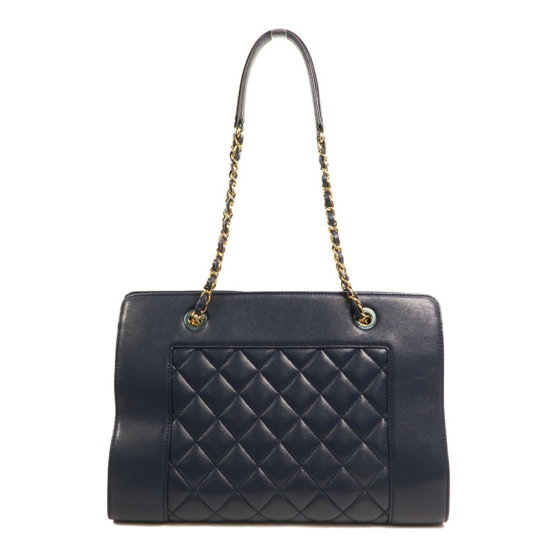 CHANEL 牛皮皮革Mademoiselle Vintage Tote金扣鏈帶肩背袋-1