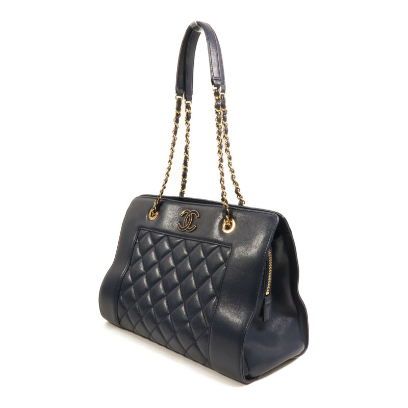 CHANEL 牛皮皮革Mademoiselle Vintage Tote金扣鏈帶肩背袋-2