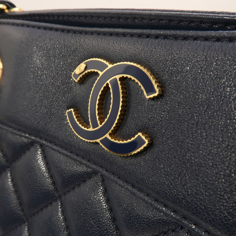 CHANEL 牛皮皮革Mademoiselle Vintage Tote金扣鏈帶肩背袋-9