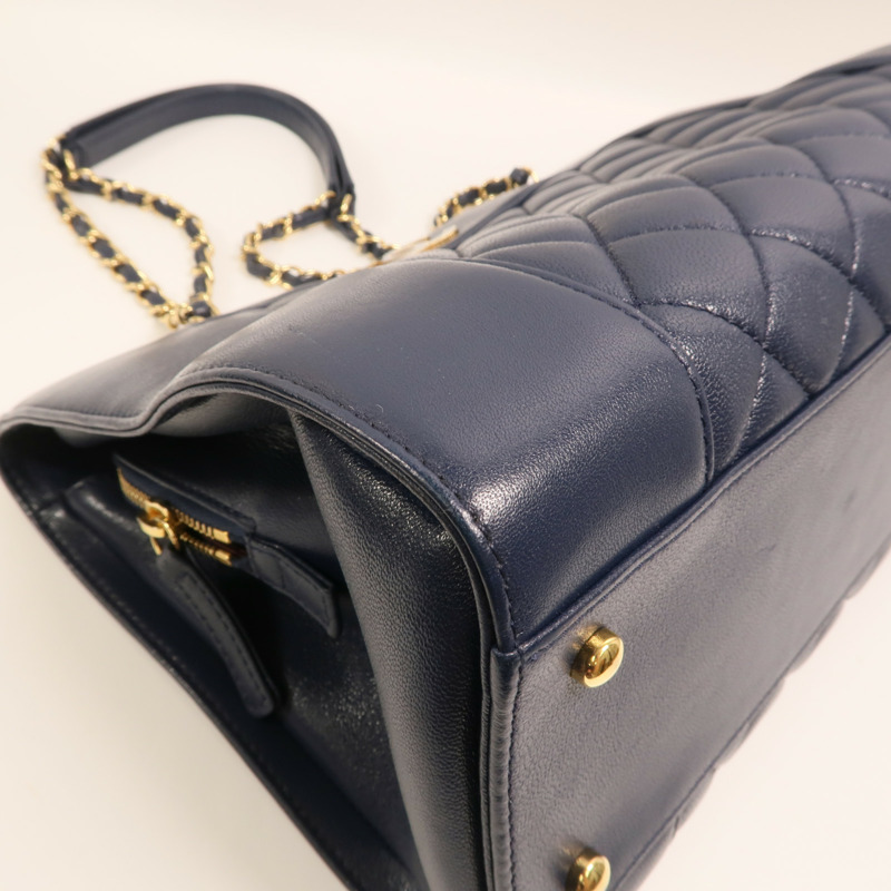 CHANEL 牛皮皮革Mademoiselle Vintage Tote金扣鏈帶肩背袋-11