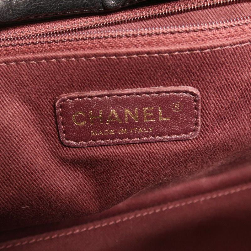 CHANEL 牛皮皮革Perfect Edge Tote金扣鏈帶肩背袋-5