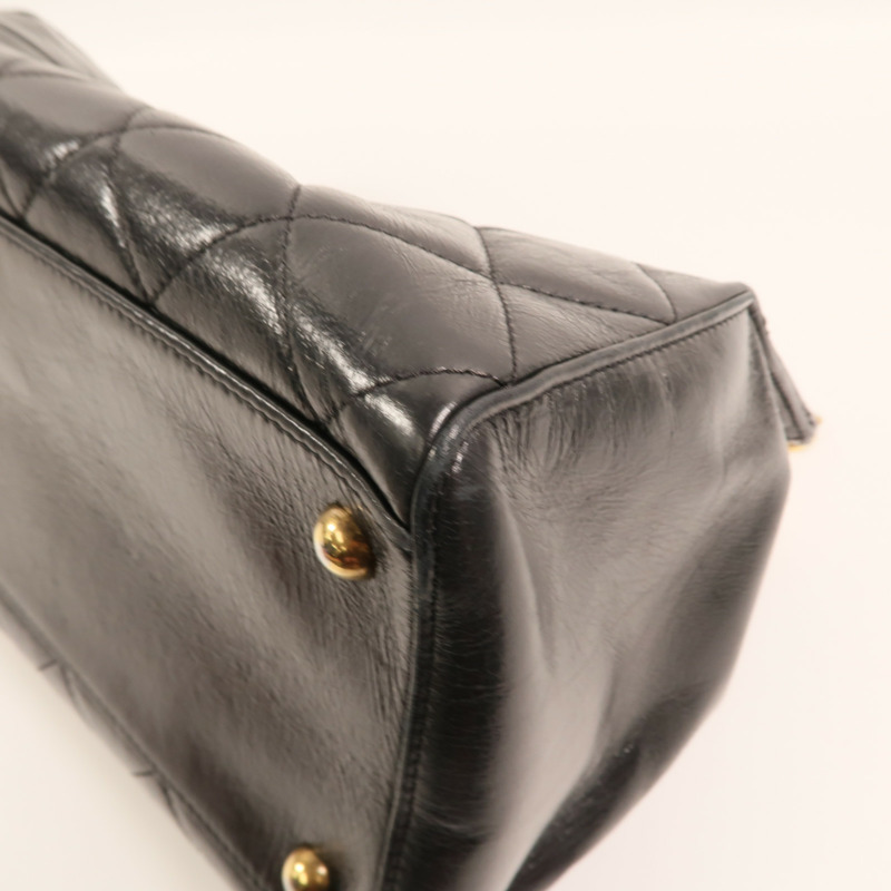 CHANEL 牛皮皮革Perfect Edge Tote金扣鏈帶肩背袋-11