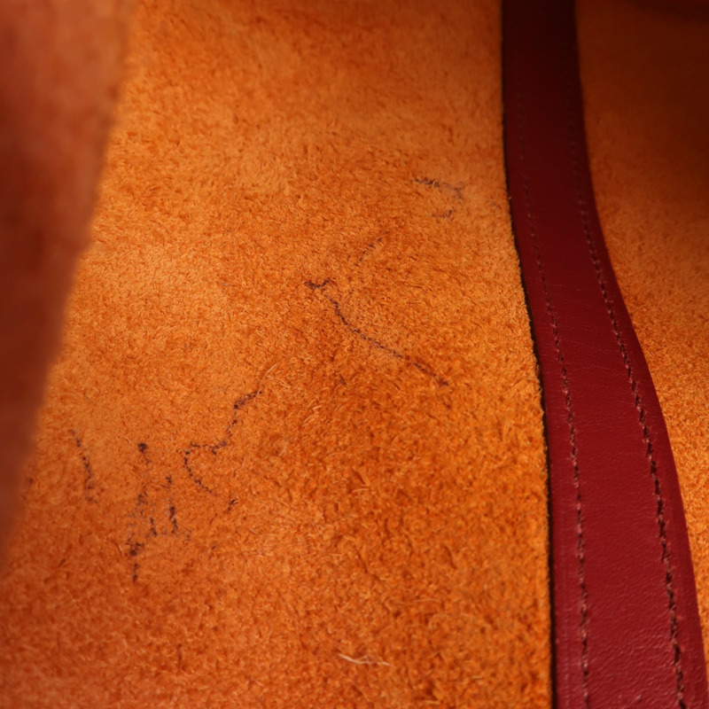 HERMES 【Hermes Fair】Clemence皮革Picotin MM銀扣手挽袋Feu/Rouge Grenat-14