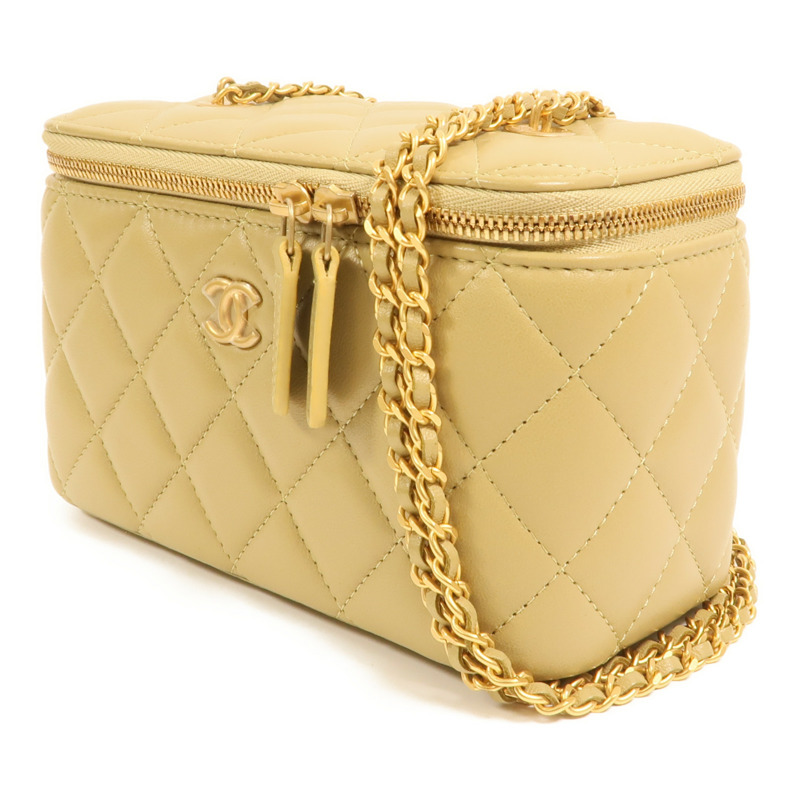 CHANEL 羊皮皮革Vanity Case鏈帶肩背袋-2