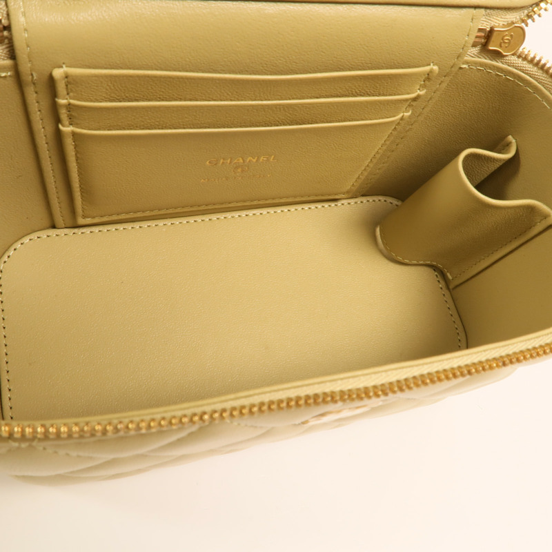 CHANEL 羊皮皮革Vanity Case鏈帶肩背袋-4