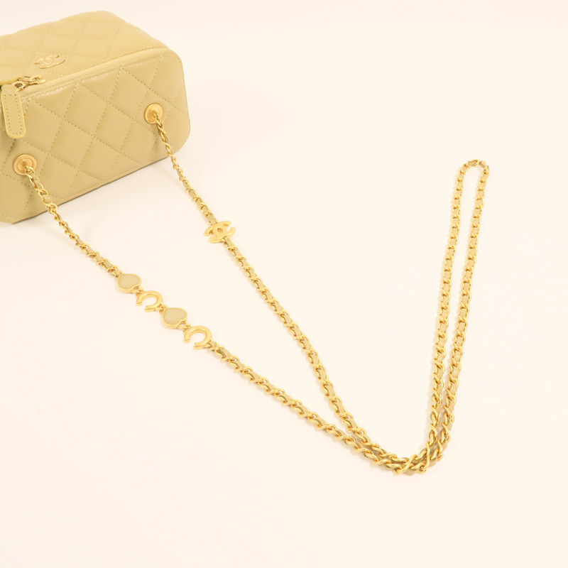 CHANEL 羊皮皮革Vanity Case鏈帶肩背袋-7