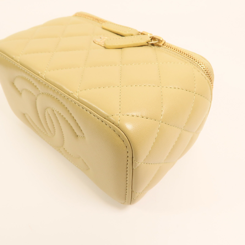 CHANEL 羊皮皮革Vanity Case鏈帶肩背袋-10