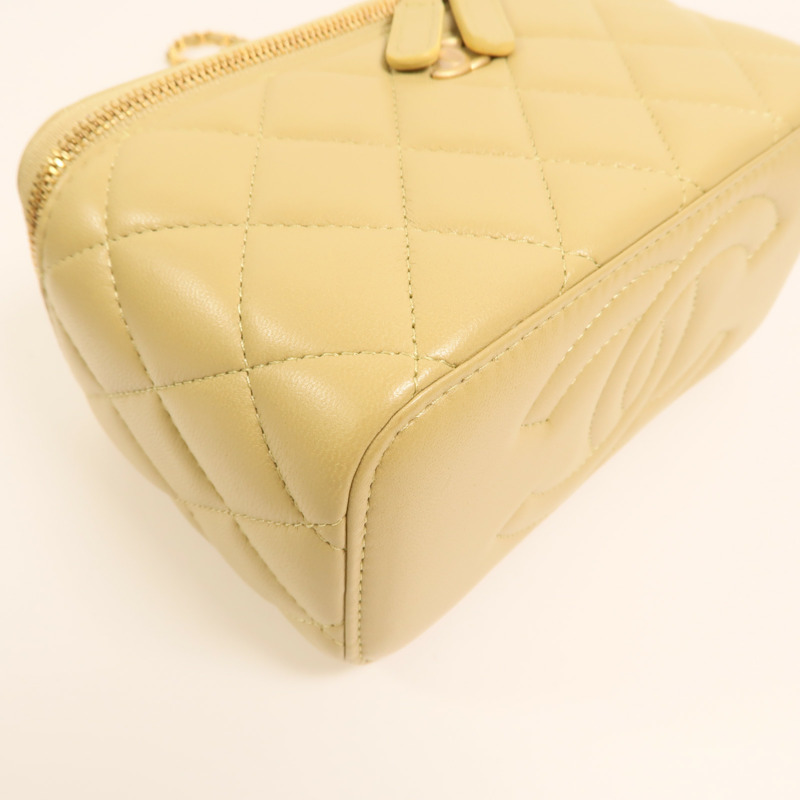 CHANEL 羊皮皮革Vanity Case鏈帶肩背袋-11