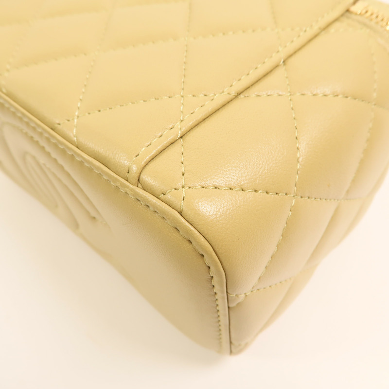 CHANEL 羊皮皮革Vanity Case鏈帶肩背袋-12