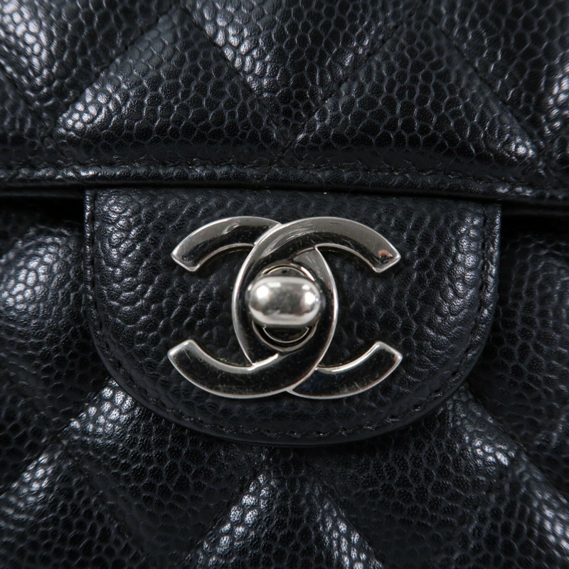 CHANEL 牛皮皮革Vintage Classic East West Flag Bag銀扣鏈帶肩背袋-10