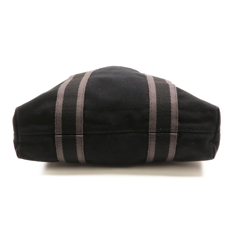 HERMES 【Hermes Fair】帆布Fourre Tout Cabas手挽袋Black-3