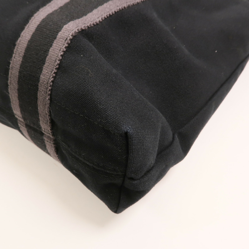 HERMES 【Hermes Fair】帆布Fourre Tout Cabas手挽袋Black-8