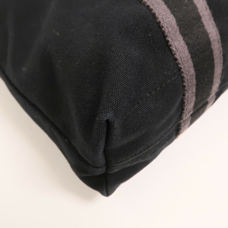 HERMES 【Hermes Fair】帆布Fourre Tout Cabas手挽袋Black-9