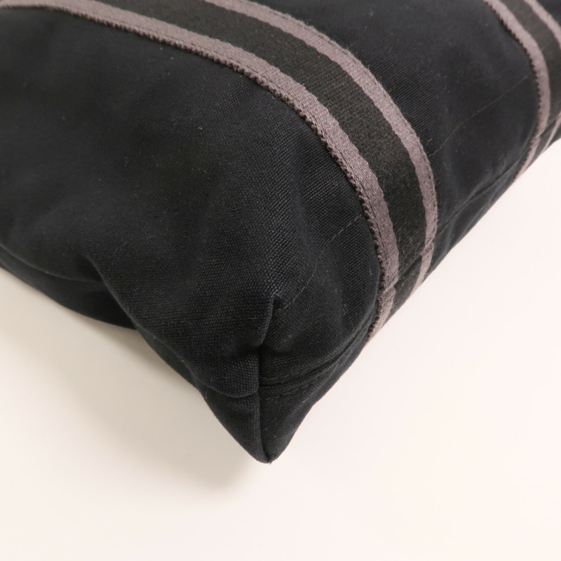 HERMES 【Hermes Fair】帆布Fourre Tout Cabas手挽袋Black-11