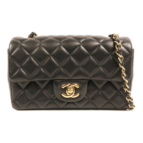 CHANEL 羊皮皮革Classic 20金扣鏈帶肩背袋