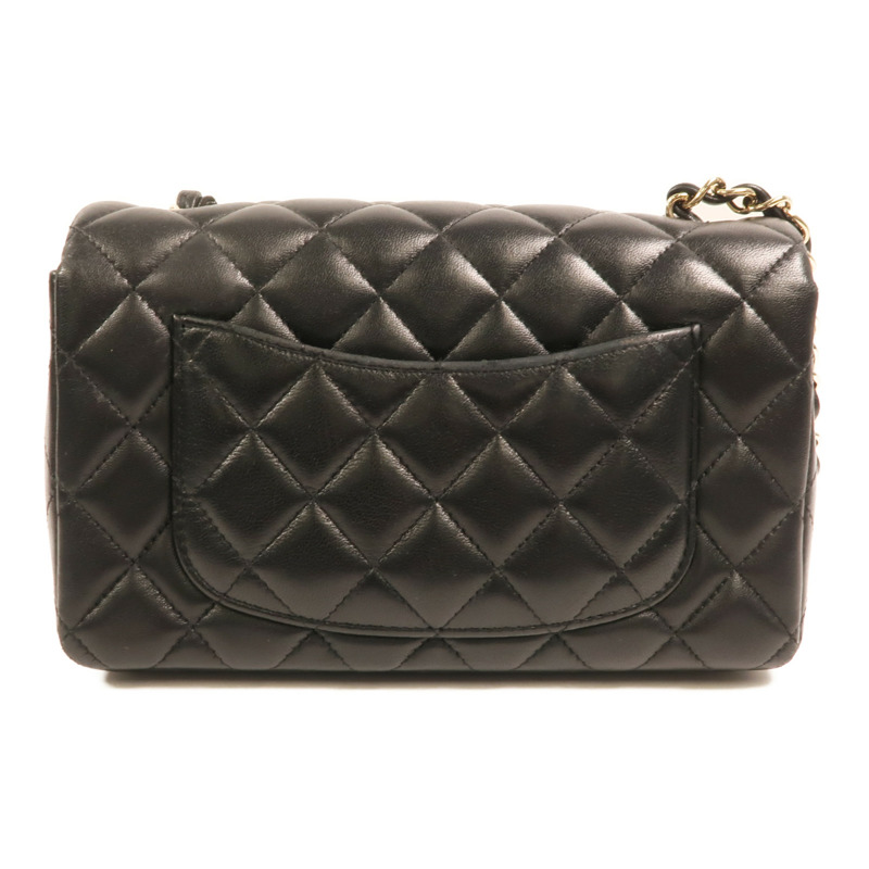 CHANEL 羊皮皮革Classic 20金扣鏈帶肩背袋-1