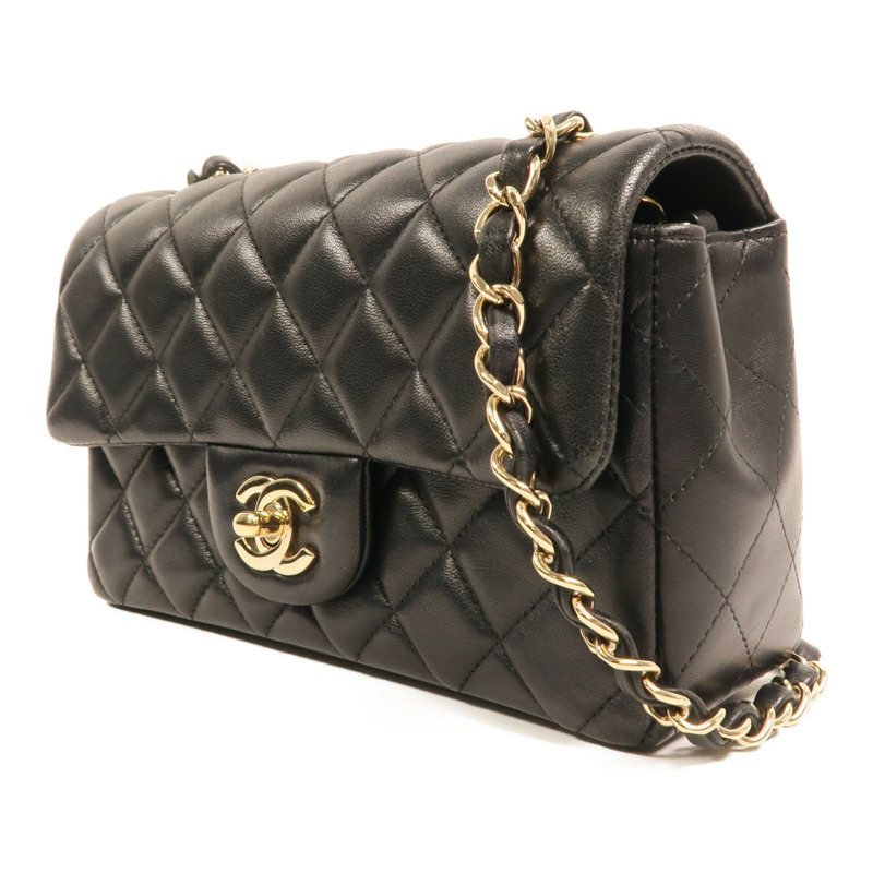 CHANEL 羊皮皮革Classic 20金扣鏈帶肩背袋-2