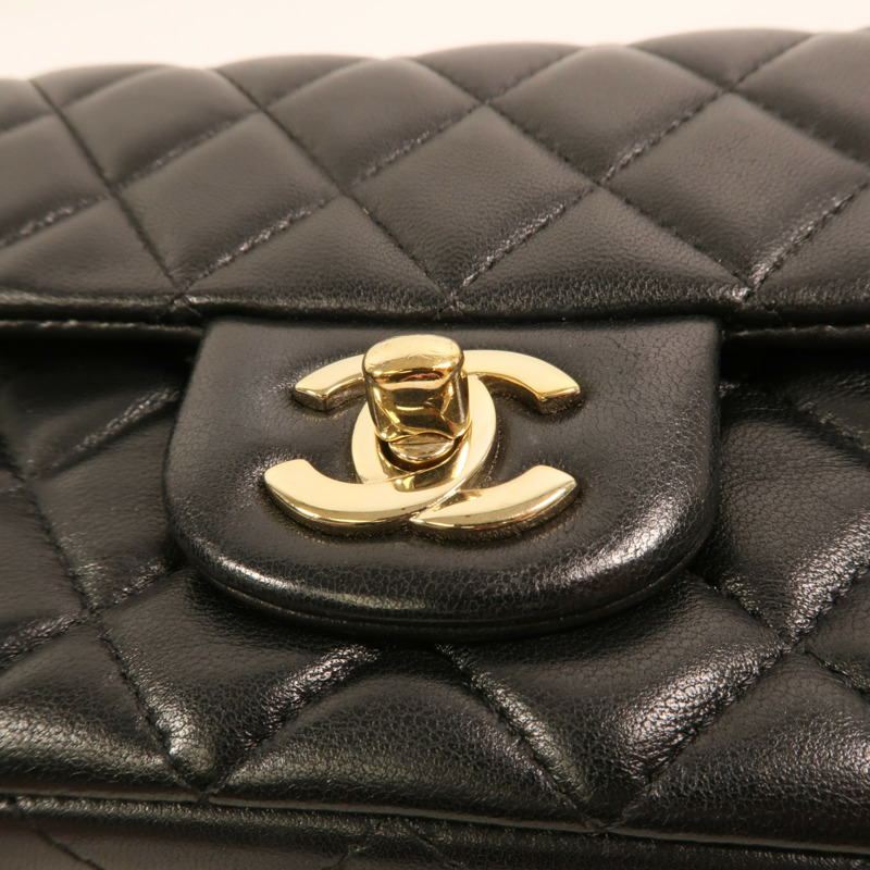 CHANEL 羊皮皮革Classic 20金扣鏈帶肩背袋-8