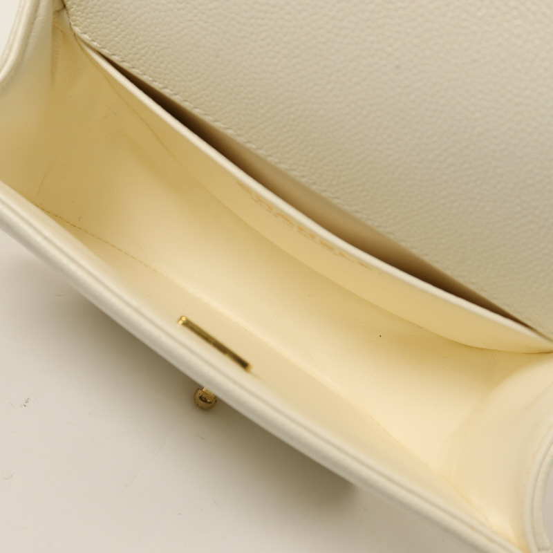 CHANEL 牛皮皮革Small Boy Messenger Bag金扣鏈帶肩背袋-4