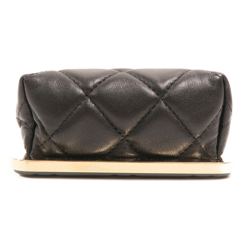 CHANEL 羊皮皮革/漆皮皮革Chain Clutch Shoulder金扣鏈帶肩背袋-3