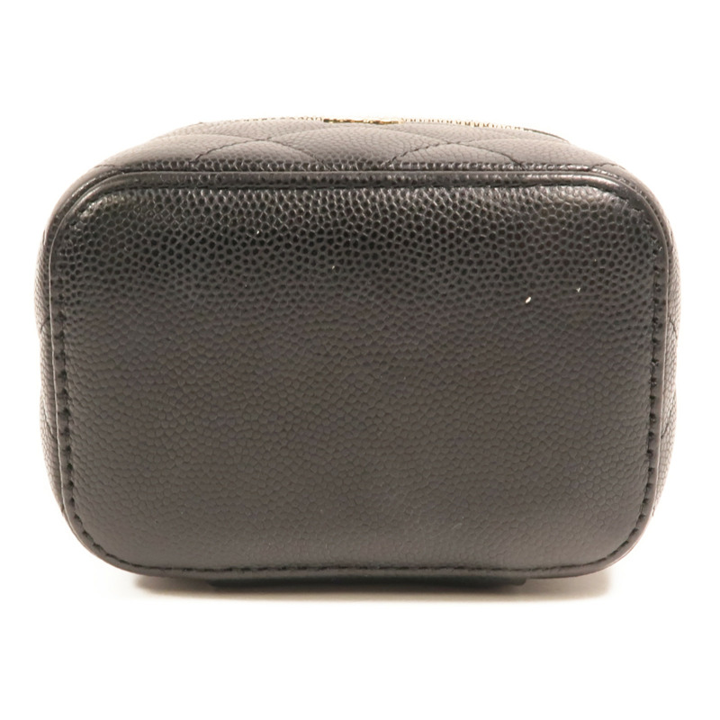 CHANEL 牛皮皮革Vanity Case金扣鏈帶肩背袋-3