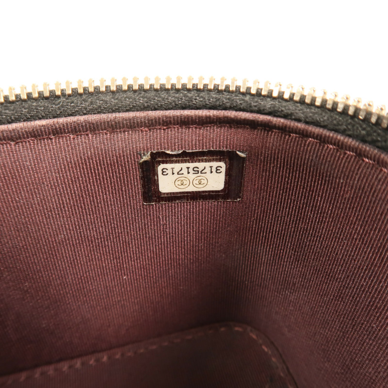 CHANEL 牛皮皮革Vanity Case金扣鏈帶肩背袋-6