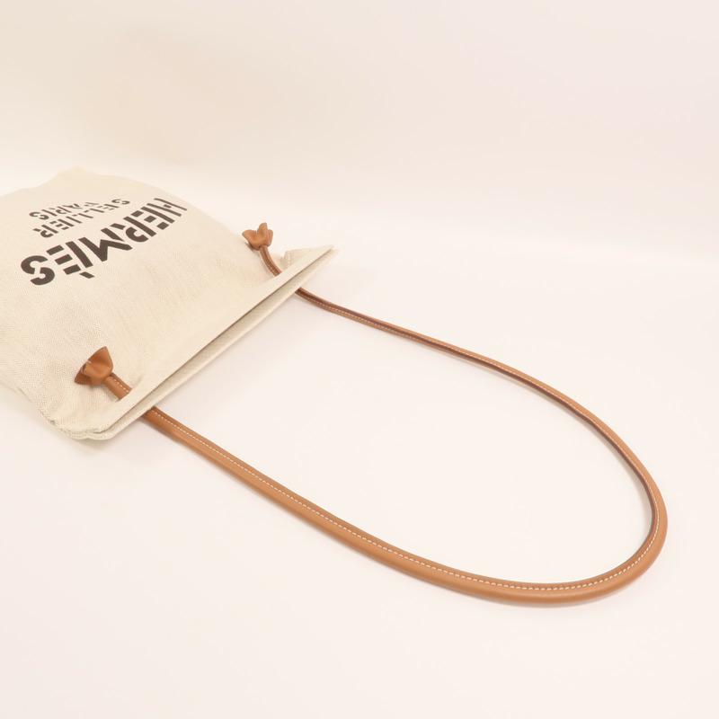 HERMES 【Hermes Fair】帆布Aline PM銀扣肩背袋-6