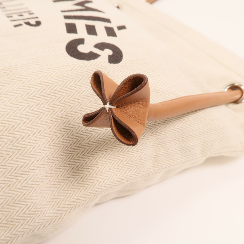 HERMES 【Hermes Fair】帆布Aline PM銀扣肩背袋-13