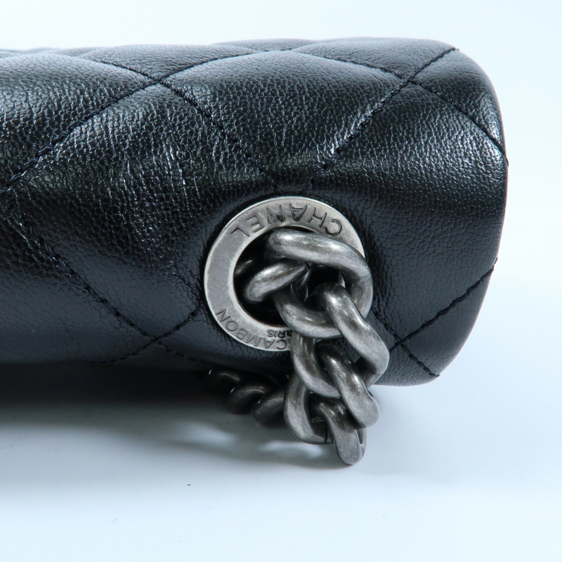 CHANEL 牛皮皮革Chain Shoulder鏈帶肩背袋-10